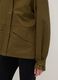 Green cotton blend regular fit jacket with zip and hood_3