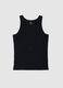 Black regular-fit vest top in pure organic cotton_4