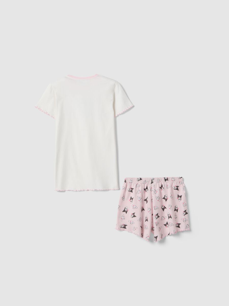 Multicolour short cotton pyjama for girls with Kuromi_1