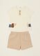 Multicolour baby set with print in stretch cotton_0