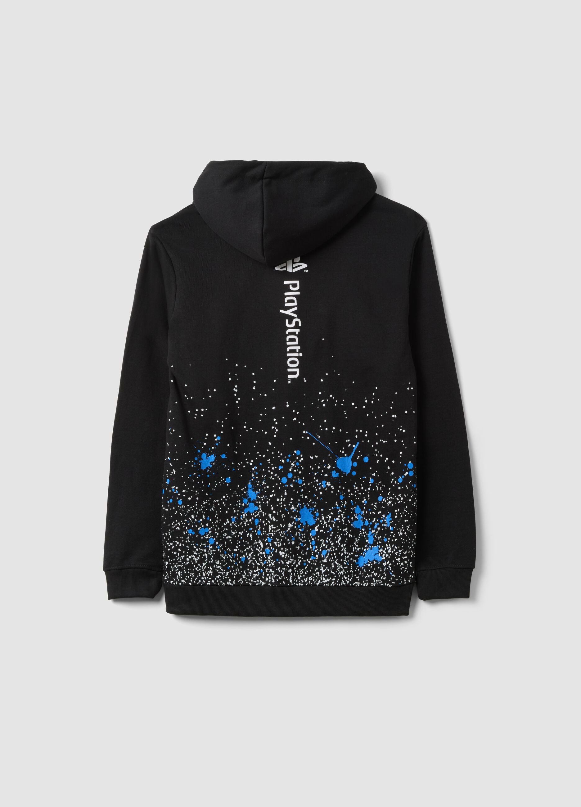 Kids' black cotton blend PlayStation hoodie