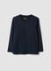 Blue organic cotton crew-neck T-shirt for boys, regular fit_0