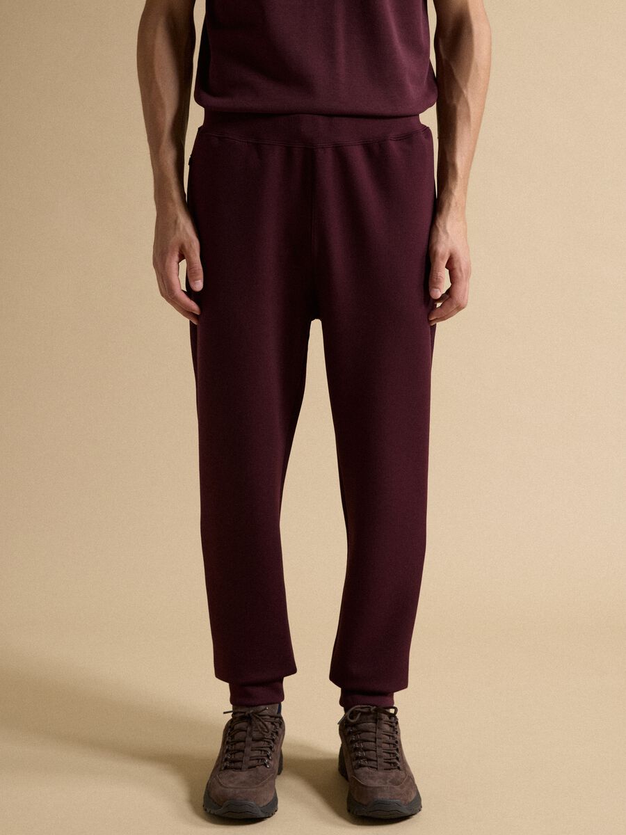 Jogger rossi regular fit in tessuto elasticizzato Easy dry_1