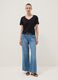 Black 100% cotton V-neck relaxed-fit T-shirt_1