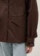 Brown cotton blend regular fit jacket with zip and hood_3