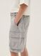 Grey cotton and viscose blend cargo shorts_2