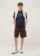 Blue short-sleeve pure cotton regular-fit T-shirt_1