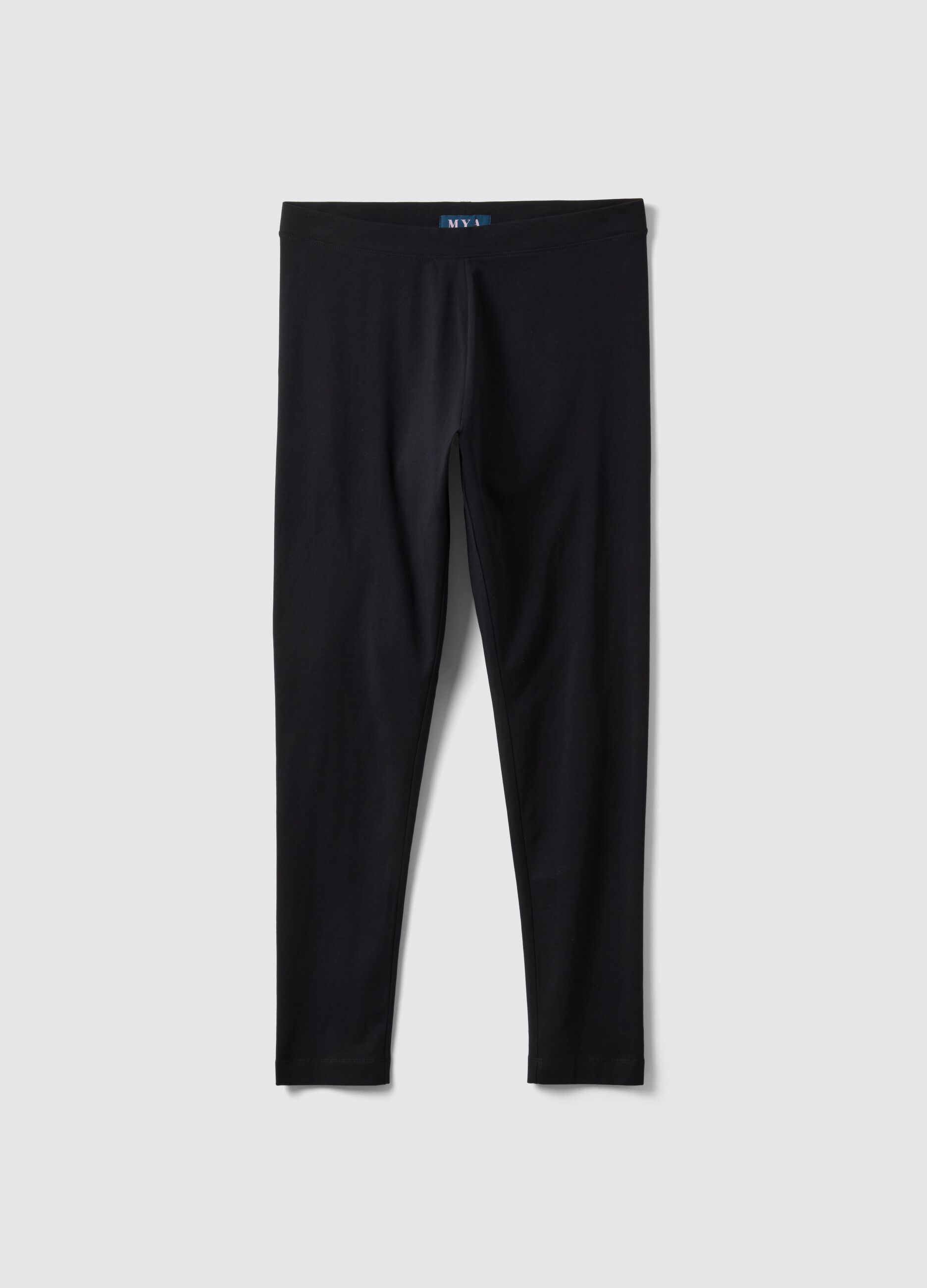 Black skinny fit leggings in stretch cotton