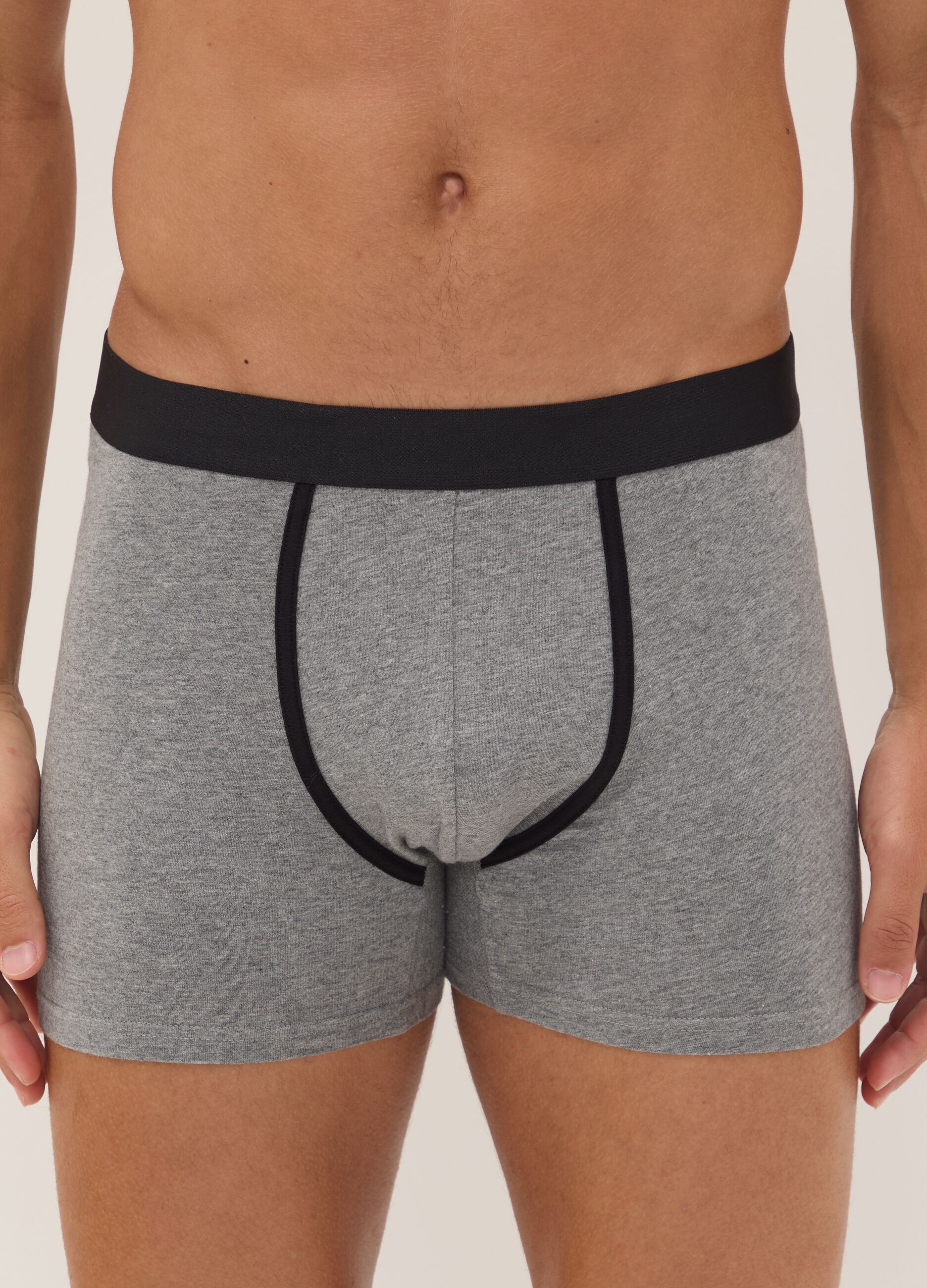 Men&rsquo;s multicolour organic stretch cotton midi boxer shorts (3-pack)