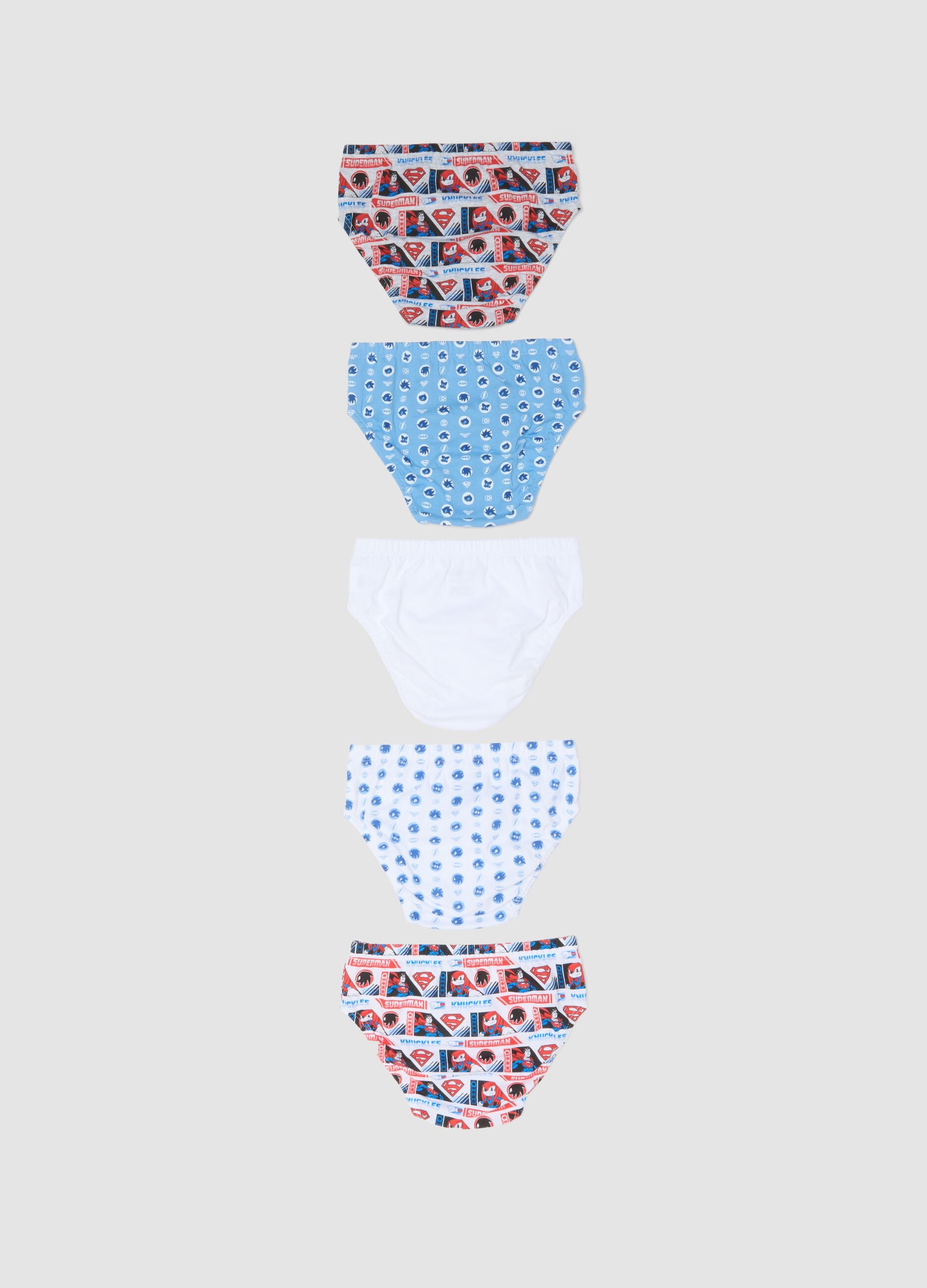 Five-pack of multicolour organic cotton briefs