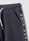 Grey pure cotton shorts with elasticated waist for boys, regular fit_3