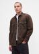 Brown long sleeve cotton shirt_0