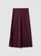 Red satin maxi skirt with elasticated waist_4