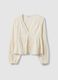 White pure cotton blouse with striped regular fit_4