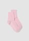 Pink ankle-length stretch cotton socks_0
