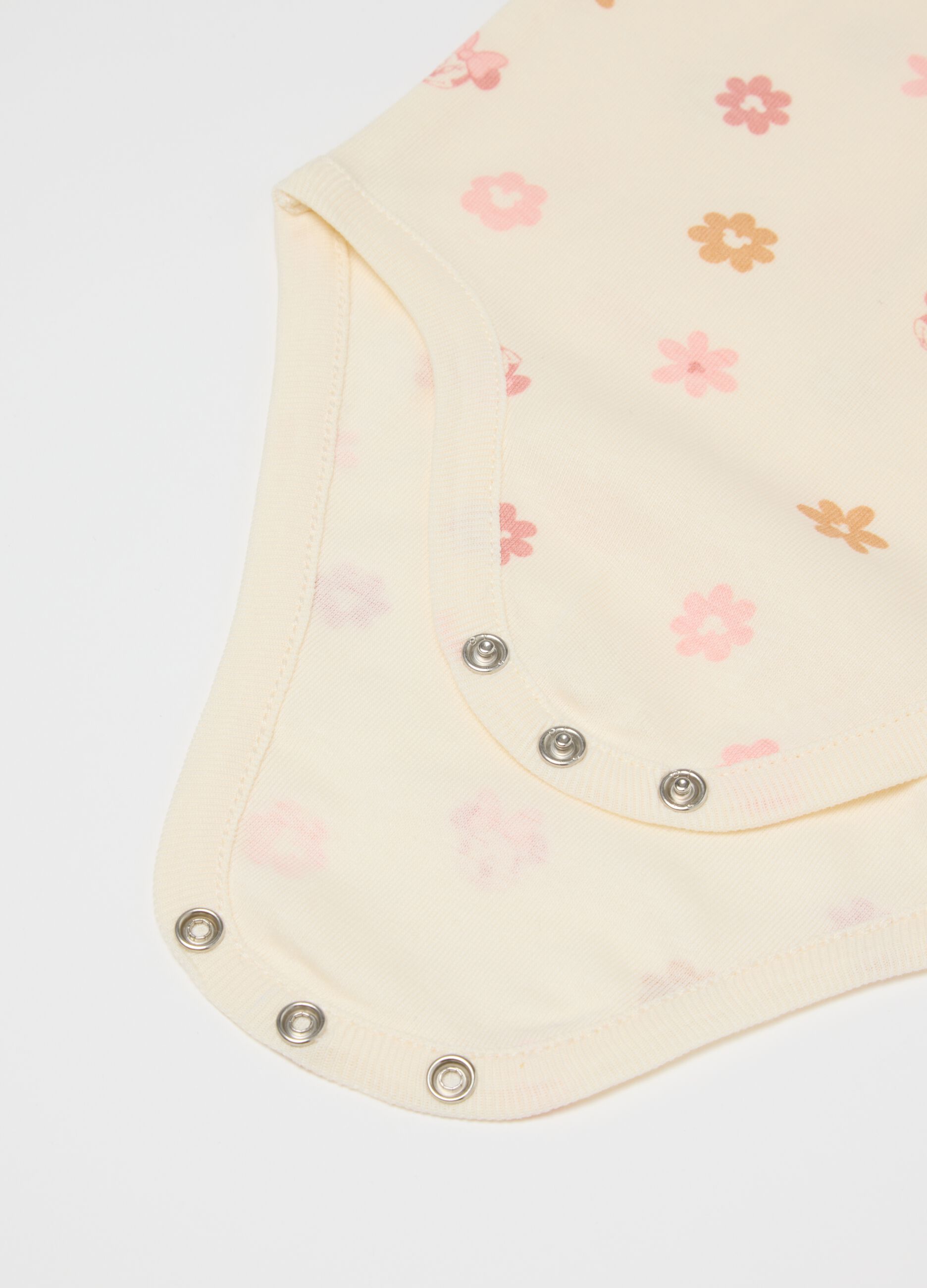 Multicolour pure cotton bodysuit twin pack for newborn girls