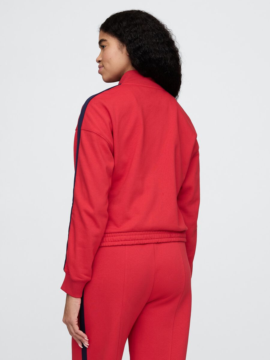 Felpa rossa con zip integrale e logo GAP_2