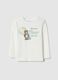 White pure cotton regular fit t-shirt for boys_0