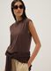 Brown regular fit pure cotton short sleeve T-shirt_0