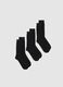 Pack of three black stretch cotton socks_0