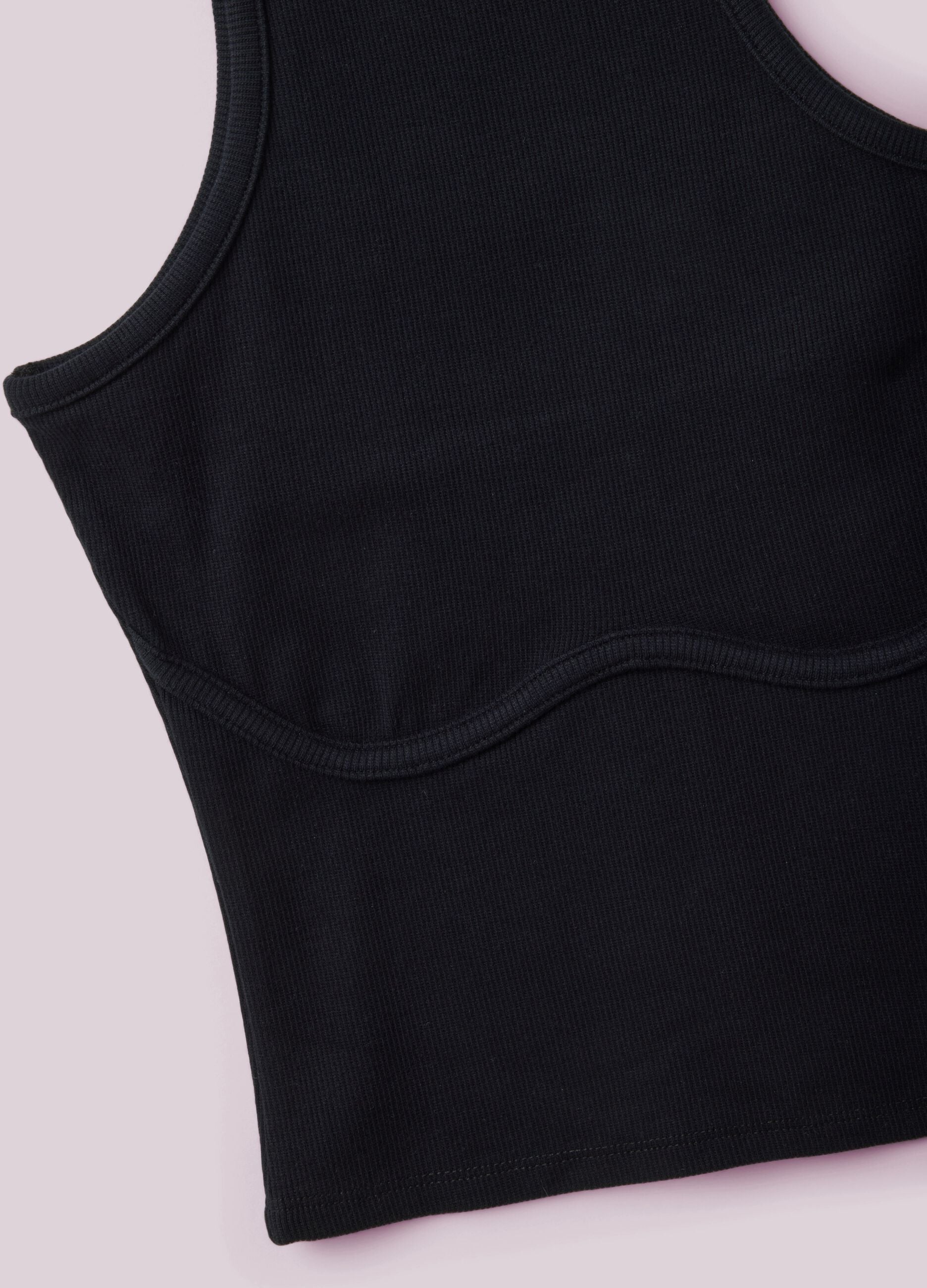 Ribbed Stretch Cotton Tank Top ALTAVIA STUDIO
