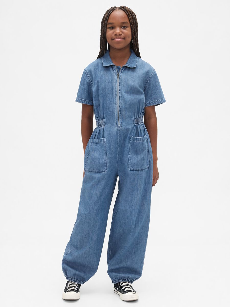 Denim jumpsuit for girls_0