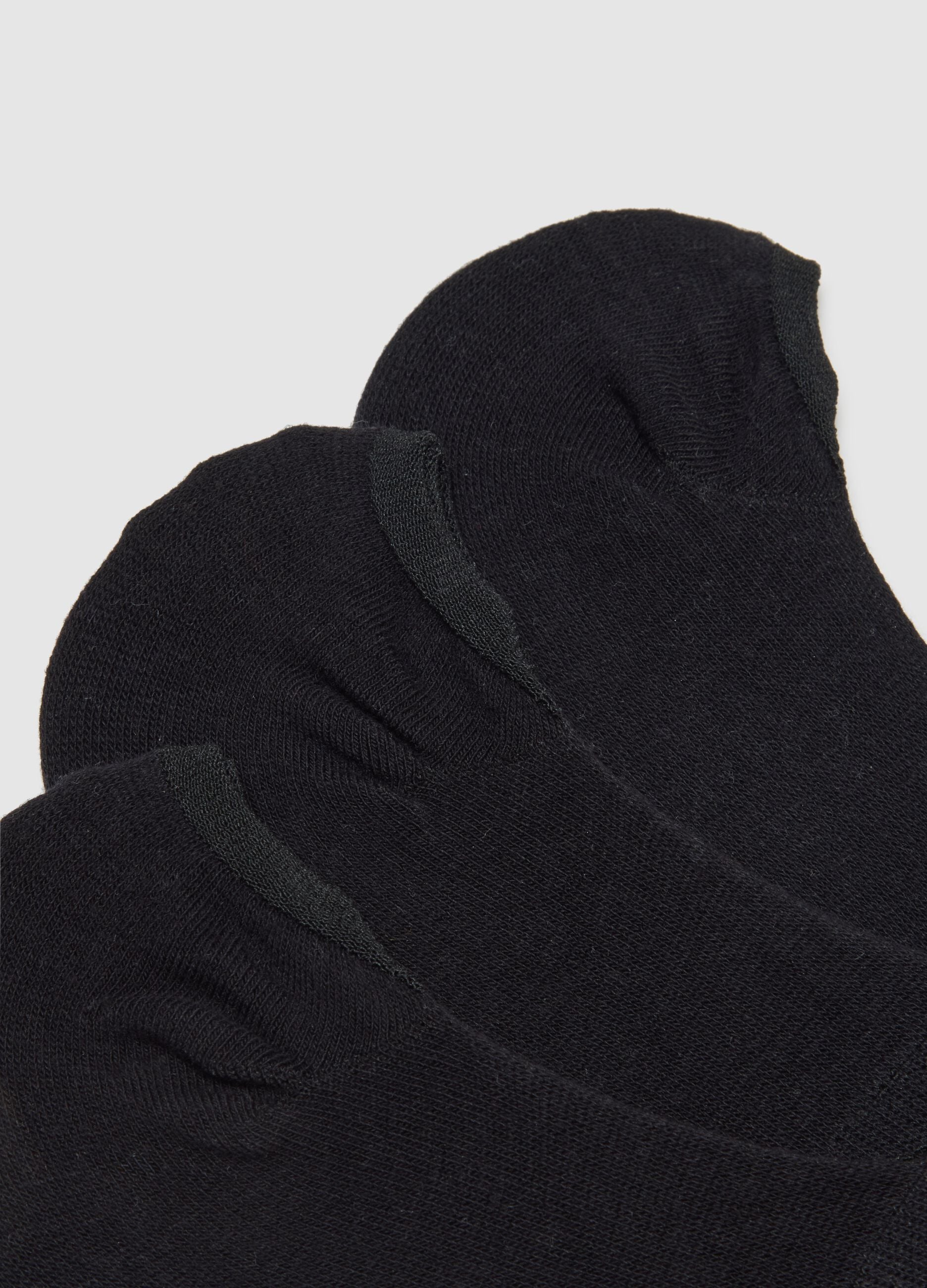 Black Cotton Blend Sock Set