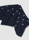 Bipack of blue stretch cotton blend socks_2