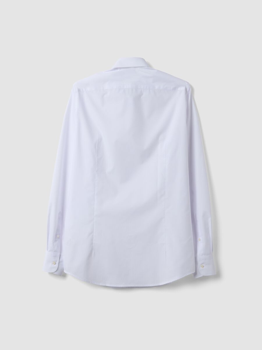 White slim-fit shirt with classic collar, easy-iron_5