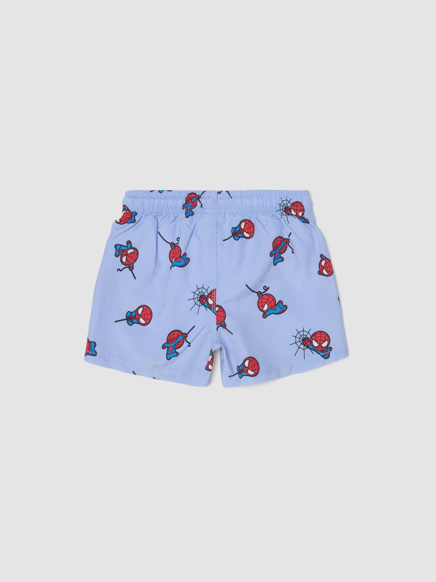 Boxer mare azzurro con stampa Spidey_1