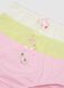 Newborn girls' regular fit multicolour pure cotton multipack panties_3