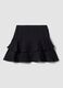Black viscose-blend tiered skirt_1
