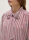 Regular red shirt with stripes in pure viscose_3