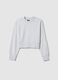 Grey pure cotton sweatshirt regular fit for girls_3