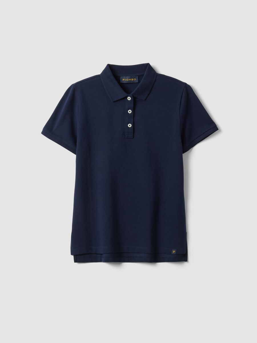 Blue organic cotton regular-fit polo shirt_4