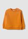 Orange oversized sweatshirt in pure organic cotton for boys_0