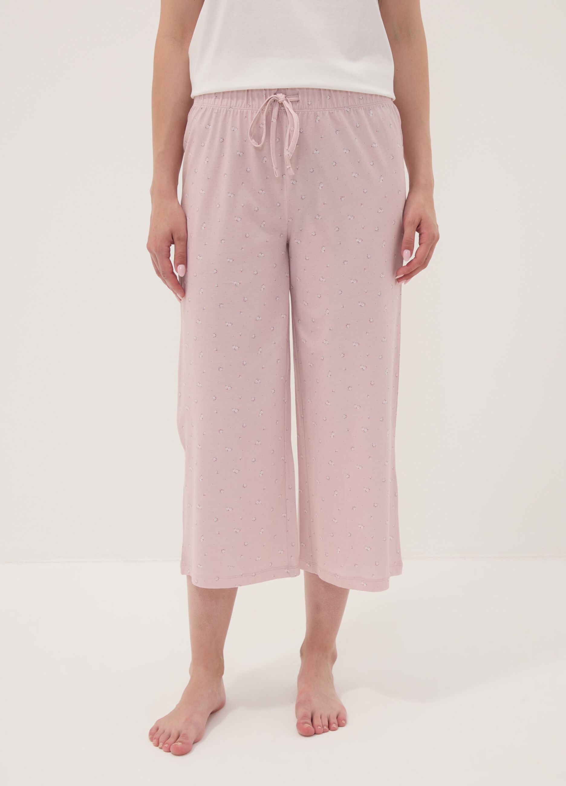 Pink organic cotton pyjama trousers