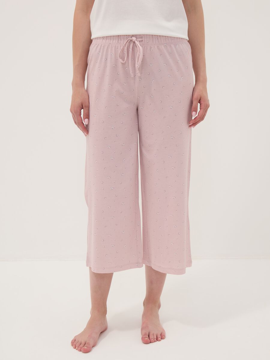 Pink organic cotton pyjama trousers_1