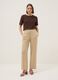 Brown short-sleeve viscose-blend T-shirt, regular fit_1