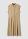 Beige viscose and linen-blend shirt dress, regular fit_5