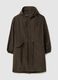 Brown regular fit parka jacket with full zip and hood_4