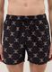 Black Swim Shorts with One Piece Prints_1