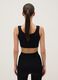 Black regular fit sports tank top_2
