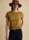 Green pure linen short-sleeve T-shirt, regular fit_0