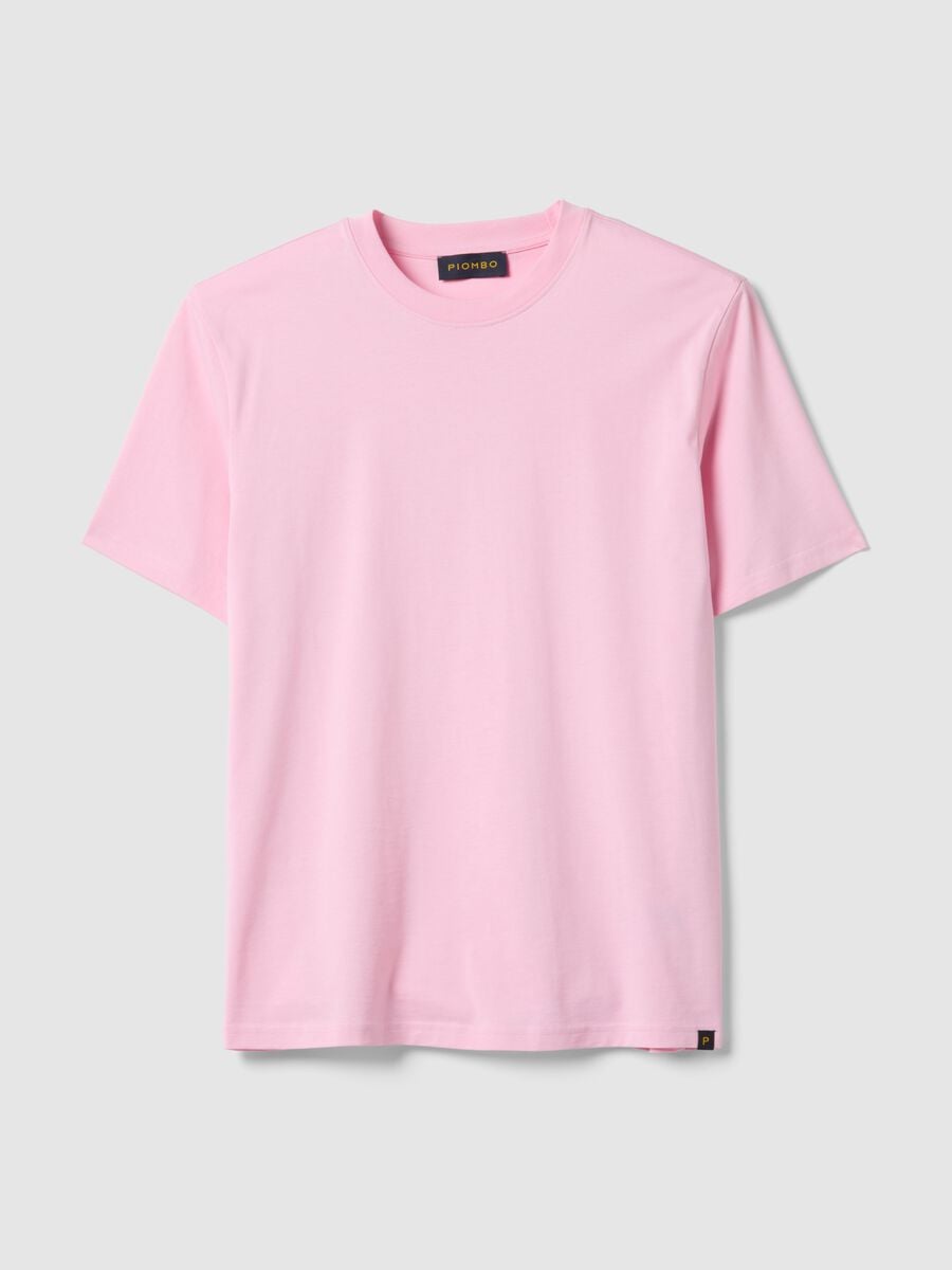 Pink pure cotton crew neck t-shirt with relaxed fit_4