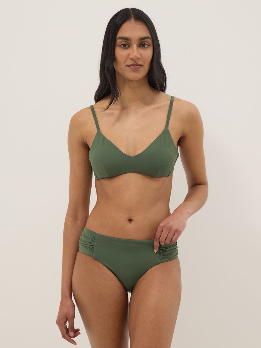 Green triangle bikini top with removable padding_1