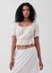 Pure cotton short-sleeve blouse_0