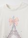 Girls' white pure cotton regular fit T-shirt_2