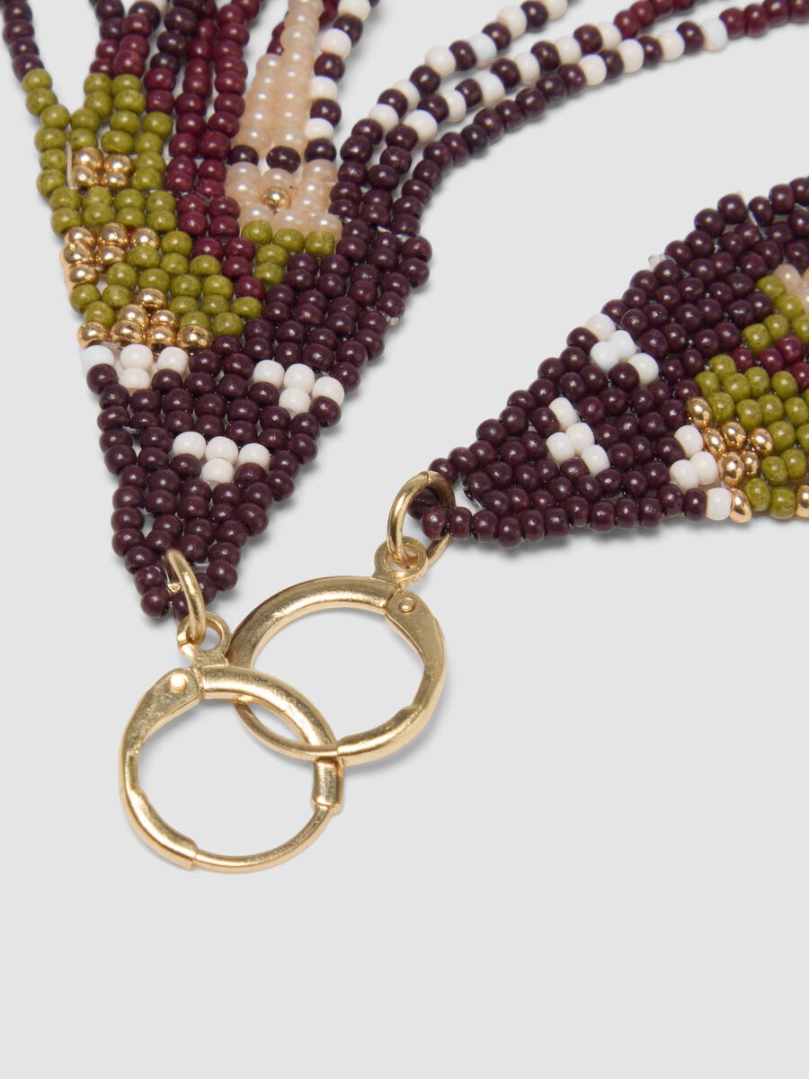 Orecchini pendenti con perline in vetro multicolor_2