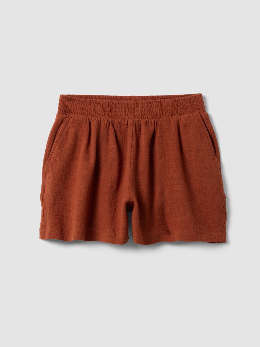 Brown pure cotton shorts_4